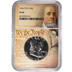 Set of 9 1955 1963 50C Franklin Half Dollars NGC PF 69 - 4560116