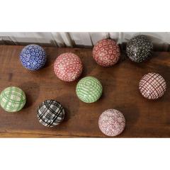 Set of 9 19th Century Scottish Carpet Balls - 1607457