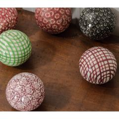 Set of 9 19th Century Scottish Carpet Balls - 1607462