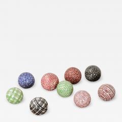 Set of 9 19th Century Scottish Carpet Balls - 1608317