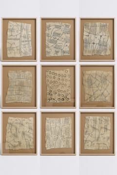 Set of 9 Mbuti Bark Cloths - 4662025