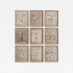 Set of 9 Mbuti Bark Cloths - 4811237