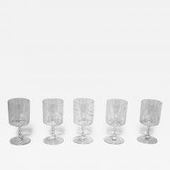 Set of 9 Mid Century Crystal Liqueur Glasses - 4740379