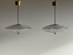 Set of Carl Fagerlund for Orrefors Pendant Light for Lyfa Denmark 1960s - 4319836