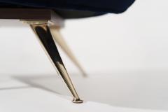 Set of Curvaceous Swivel Chairs on Brass Legs by Henry Glass - 3027934
