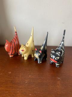 Set of Decorative Folk Art Cats - 3955245