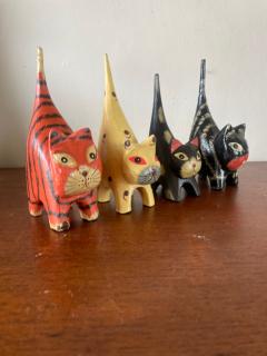 Set of Decorative Folk Art Cats - 3955301