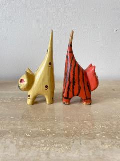 Set of Decorative Folk Art Cats - 3955305