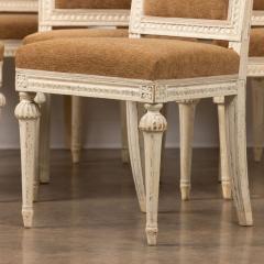 Set of Eight 18th c Swedish Gustavian Period Chairs in Original Paint Signed - 3932167