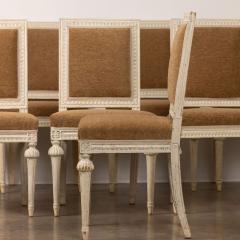 Set of Eight 18th c Swedish Gustavian Period Chairs in Original Paint Signed - 3932170