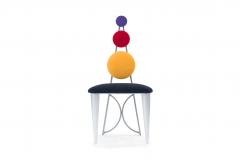 Set of Eight American Multicolored Panel Chairs - 1378464