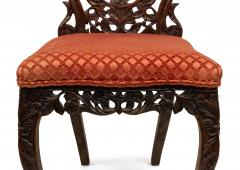 Set of Eight Asian Burmese Walnut Side Chairs - 1418087