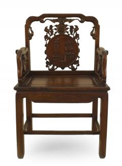 Set of Eight Chinese Rosewood Carved Arm Chairs - 1402403