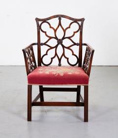 Set of Eight Chippendale Fretwork Dining Chairs - 2875189
