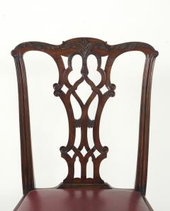 Set of Eight Chippendale Style Mahogany Dining Chairs 6 2 early 19th c  - 1051030