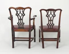 Set of Eight Chippendale Style Mahogany Dining Chairs 6 2 early 19th c  - 1051037