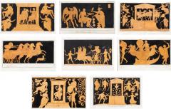 Set of Eight Colored Engravings Of Etruscan Vase Designs After William Hamilton - 4508407