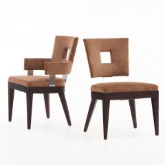 Set of Eight Custom Dining Chairs Attributed to Brueton  - 4331366