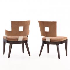 Set of Eight Custom Dining Chairs Attributed to Brueton  - 4331367