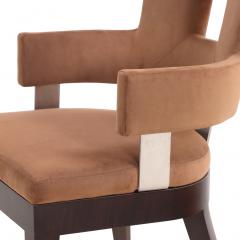 Set of Eight Custom Dining Chairs Attributed to Brueton  - 4331369
