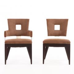 Set of Eight Custom Dining Chairs Attributed to Brueton  - 4331370