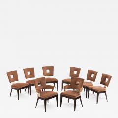 Set of Eight Custom Dining Chairs Attributed to Brueton  - 4332510