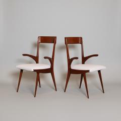 Set of Eight Dining Armchairs Italy 1950s - 4411944