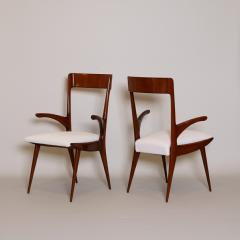 Set of Eight Dining Armchairs Italy 1950s - 4411946