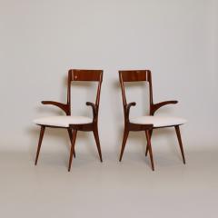 Set of Eight Dining Armchairs Italy 1950s - 4411947