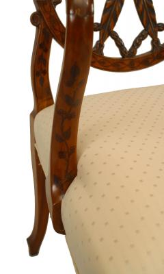Set of Eight English Adam Style Satinwood Chairs - 1419078