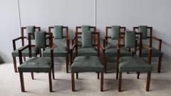 Set of Eight Fine French Art Deco Modernist Bridge Armchairs - 377857