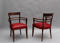 Set of Eight French Art Deco Mahogany Side and Two Armchairs - 548969