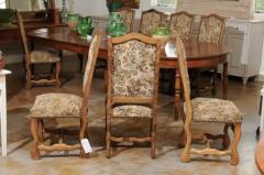 Set of Eight French Louis XIII Style Os de Mouton Dining Chairs with Tapestry - 3424529