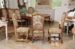 Set of Eight French Louis XIII Style Os de Mouton Dining Chairs with Tapestry - 3424629