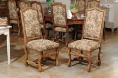 Set of Eight French Louis XIII Style Os de Mouton Dining Chairs with Tapestry - 3424657