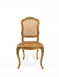 Set of Eight French Louis XV Gilt Side Chairs - 1419704