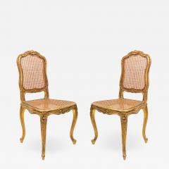 Set of Eight French Louis XV Gilt Side Chairs - 1421753