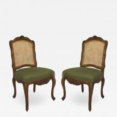 Set of Eight French Provincial Louis XV Green Side Chairs - 1421171