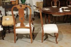Set of Eight French Rococo Style 19th Century Upholstered Walnut Dining Chairs - 3417101