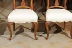 Set of Eight French Rococo Style 19th Century Upholstered Walnut Dining Chairs - 3417239