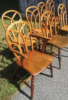 Set of Eight George IV Ash and Elm Gothic Windsor Chairs - 403682