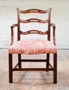 Set of Eight Georgian Ladder Back Armchairs - 3137347