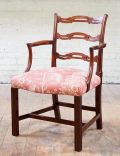 Set of Eight Georgian Ladder Back Armchairs - 3137348
