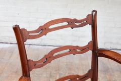 Set of Eight Georgian Ladder Back Armchairs - 3137357
