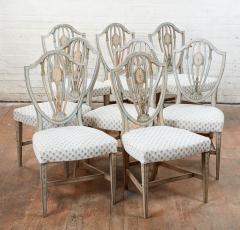 Set of Eight Georgian Painted Dining Chairs - 2645776