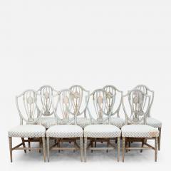 Set of Eight Georgian Painted Dining Chairs - 2650178