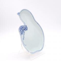 Set of Eight Gourd Shaped Japanese Dishes in Blue and White Vintage - 4400583