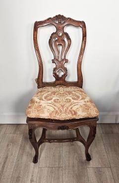 Set of Eight Italian Fruitwood Provincial Dining Chairs circa 1920 - 4719591