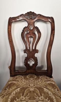 Set of Eight Italian Fruitwood Provincial Dining Chairs circa 1920 - 4719592