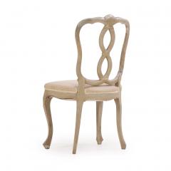 Set of Eight Italian Rococo style Carved and Painted Dining Chairs C 1880  - 4330920